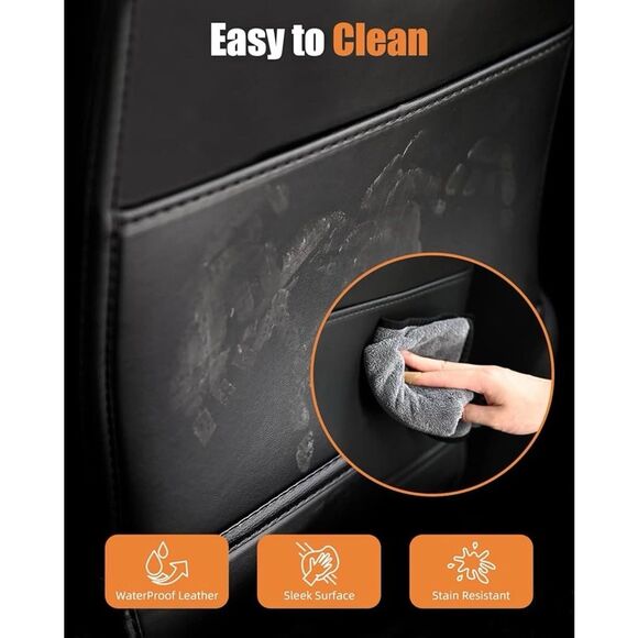 Crofy Leather Seat Back Protector for Tesla Model Y, 3, S/X